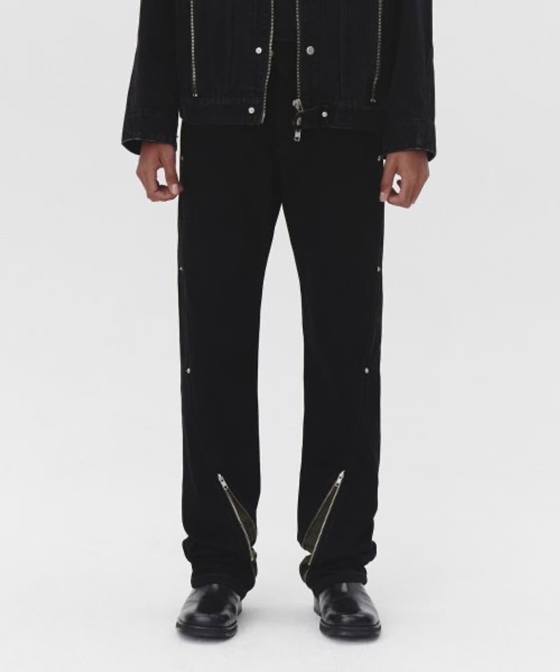 [3] 넥스트도어립스 트위스티드 지퍼 박스 팬츠 블랙진 상품이미지2