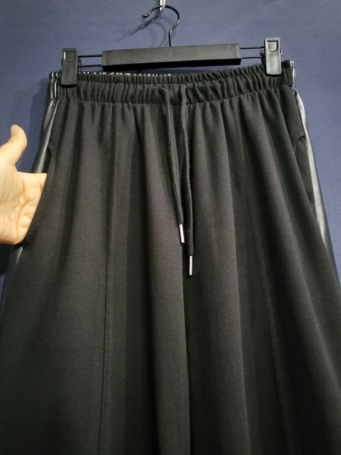 와이드 스트링 밴드 레더 팬츠(새상품) 상품이미지3