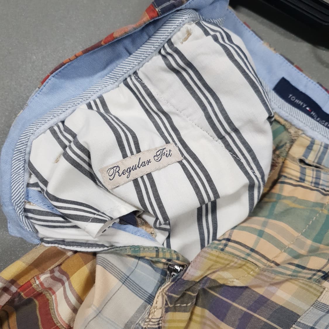 32~33) 타미힐피거 마드라스 패치워크 반바지 쇼츠 하프 팬츠 베이지 상품이미지6