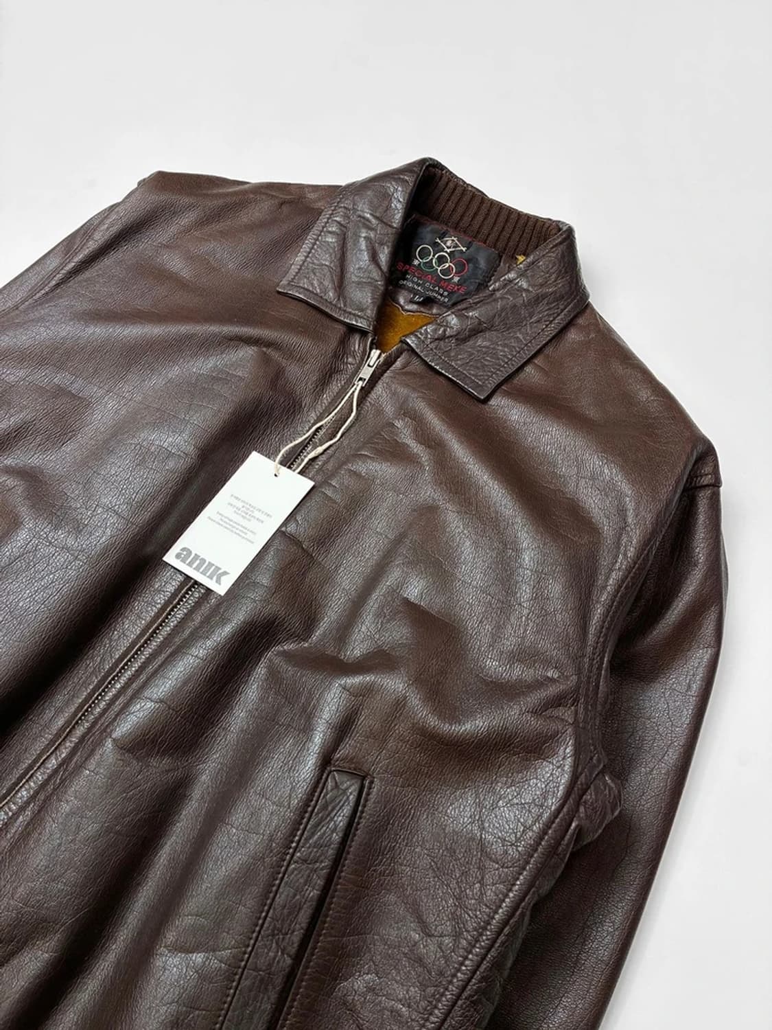 SPECIAL MEKE 90s 오륜기 소가죽 항공 자켓 PN5038 상품이미지3