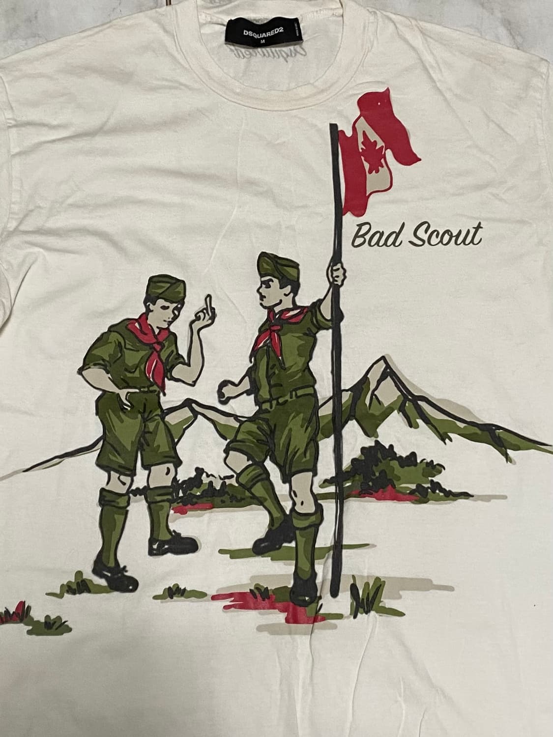 디스퀘어드2 데미지 반팔티셔츠 사이즈 100 상품이미지3