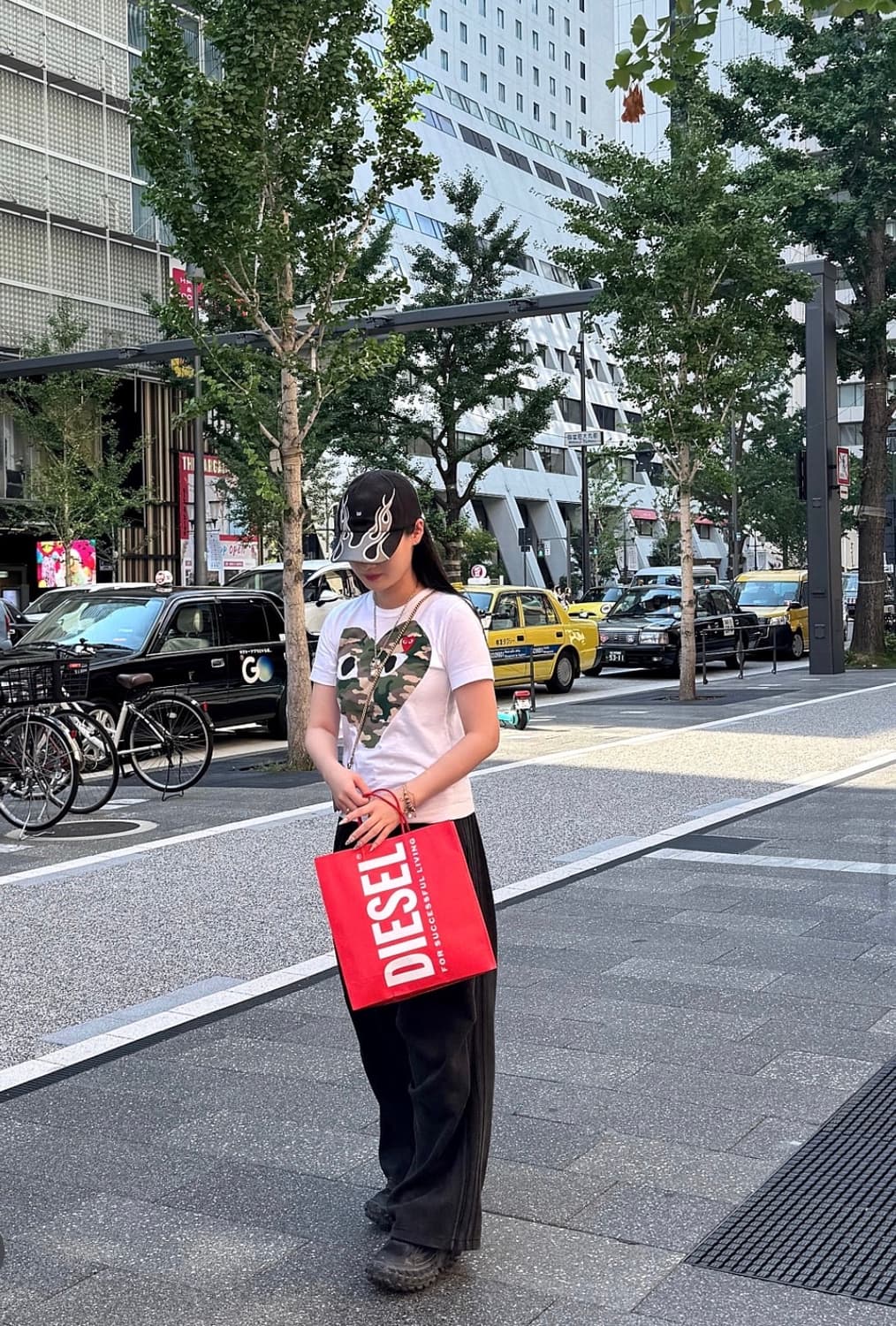 플레이 꼼데가르송 카모플라주 하트 티셔츠 화이트 L 상품이미지5