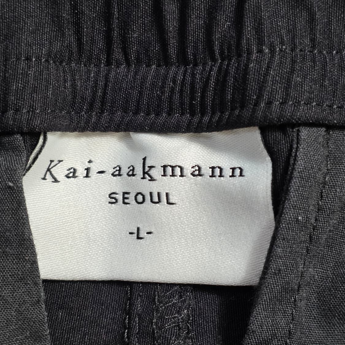 1156 Kai-akmann 카이아크만  카고 조거팬츠 블랙 L 상품이미지6