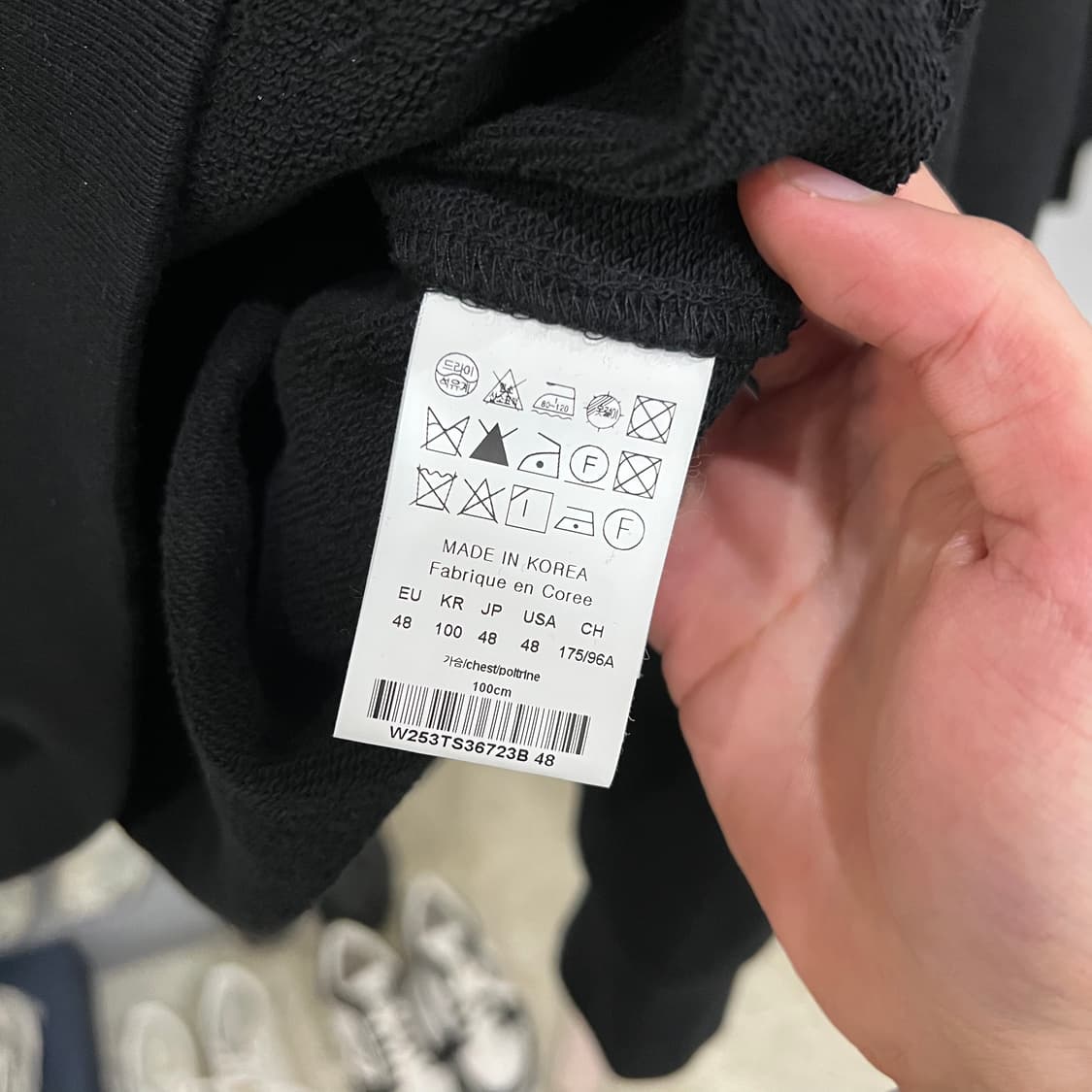 25FW 우영미 플라워 백로고 후드티 블랙 백화점판 48사이즈 상품이미지5