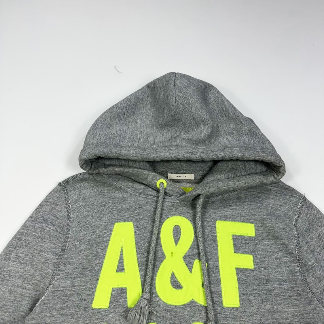 아베크롬비 y2k 데미지 후드티 그레이 L 상품이미지2