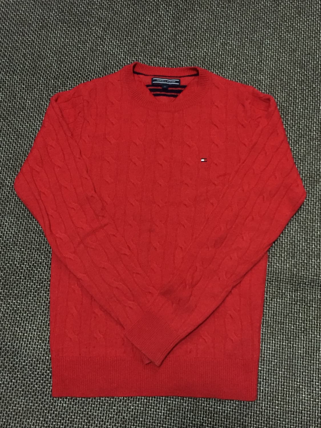 타미힐피거 레드 케이블 니트 상품이미지2