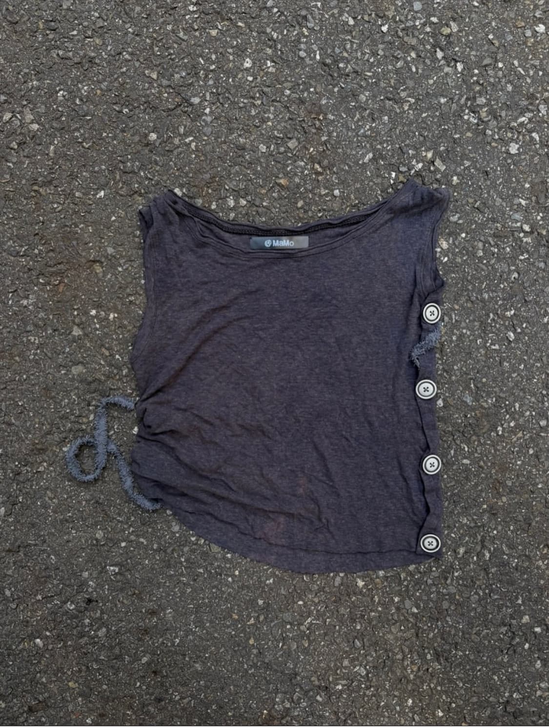 One shoulder button sleeveless- vintage  상품이미지2