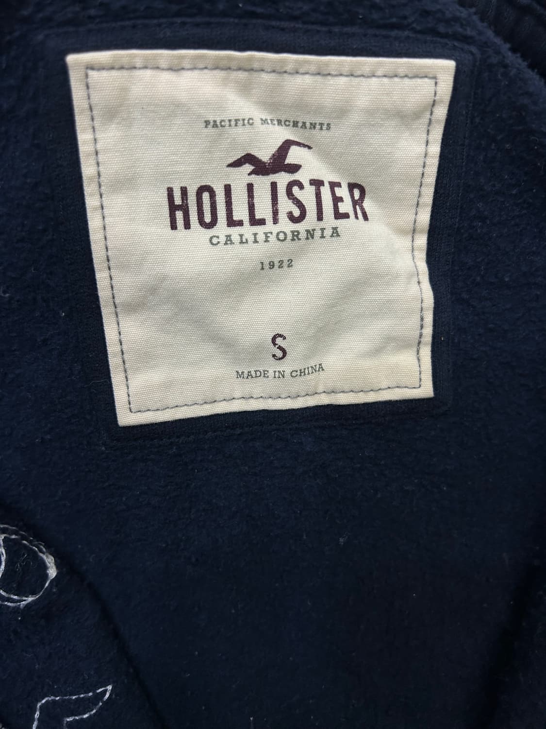 [S]홀리스터 스펠아웃 후드집업/기모/짙은네이비 상품이미지5