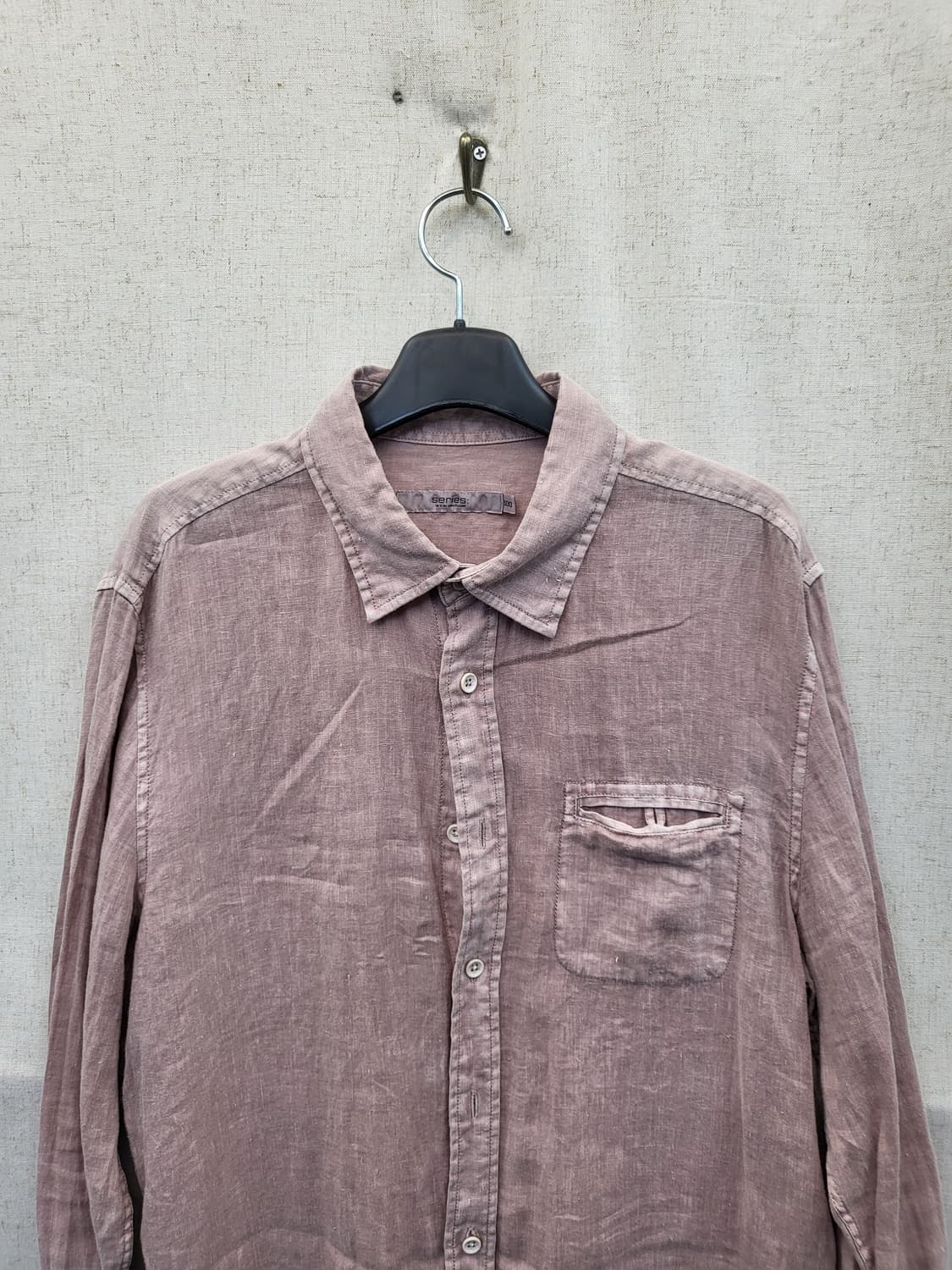 series 빈티지 핑크 린넨 셔츠 상품이미지3