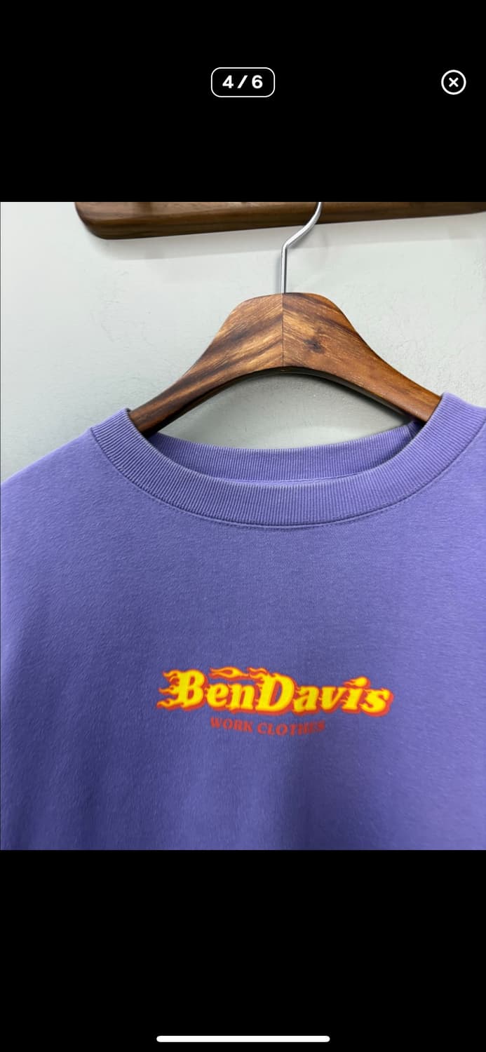 벤데이비스 로고 퍼플 맨투맨 H1154 상품이미지4