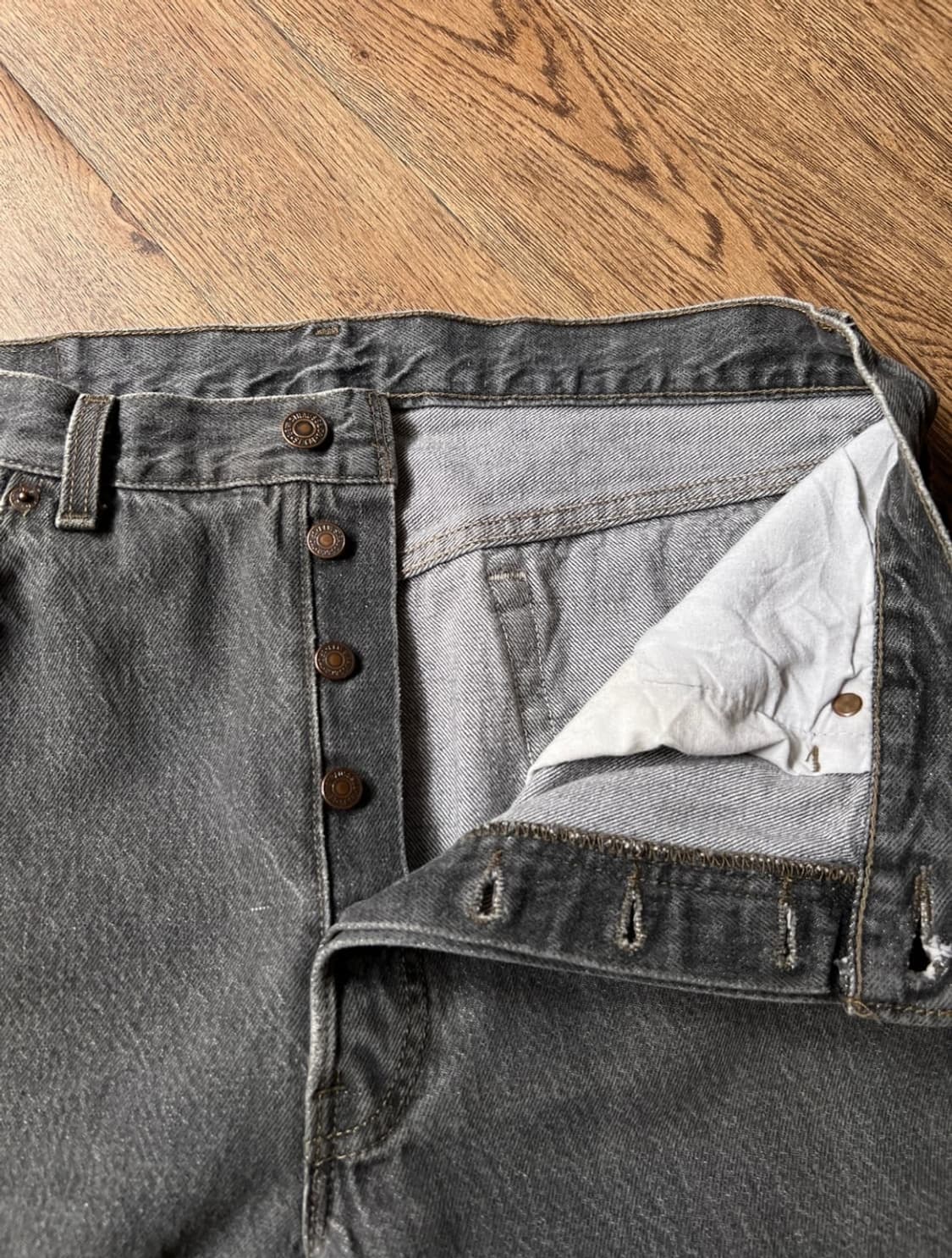 [36]Levi's 90s USA made 501 흑청 데님 18s 상품이미지3