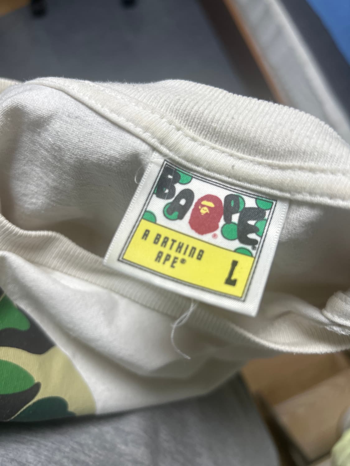 베이프 재팬 빅 에이프 헤드 시티 티셔츠 화이트 상품이미지2