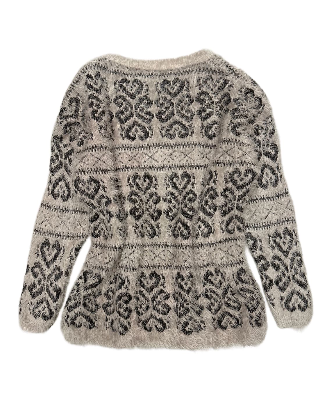 PARK GIRL patterned brown hairy knit 상품이미지4