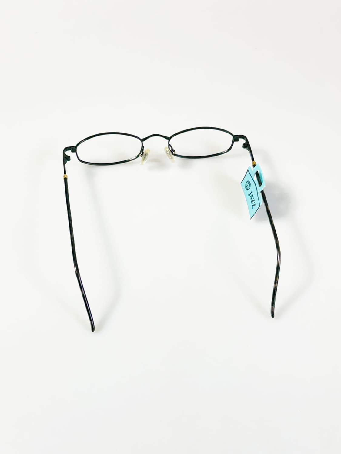 90s JAZZ 블랙 메탈 슬림 스퀘어 프레임 빈티지 안경 상품이미지5
