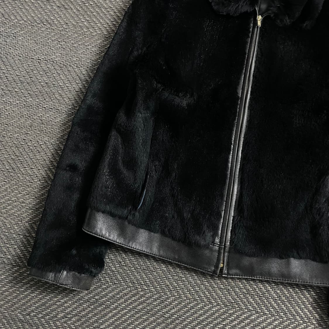 Z.0.D.S 램스킨 트리밍 레빗 퍼 무스탕 자켓o 4632 상품이미지2