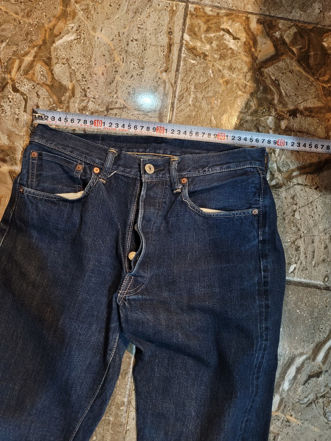 웨어하우스 1001 셀비지 데님 팬츠 상품이미지4