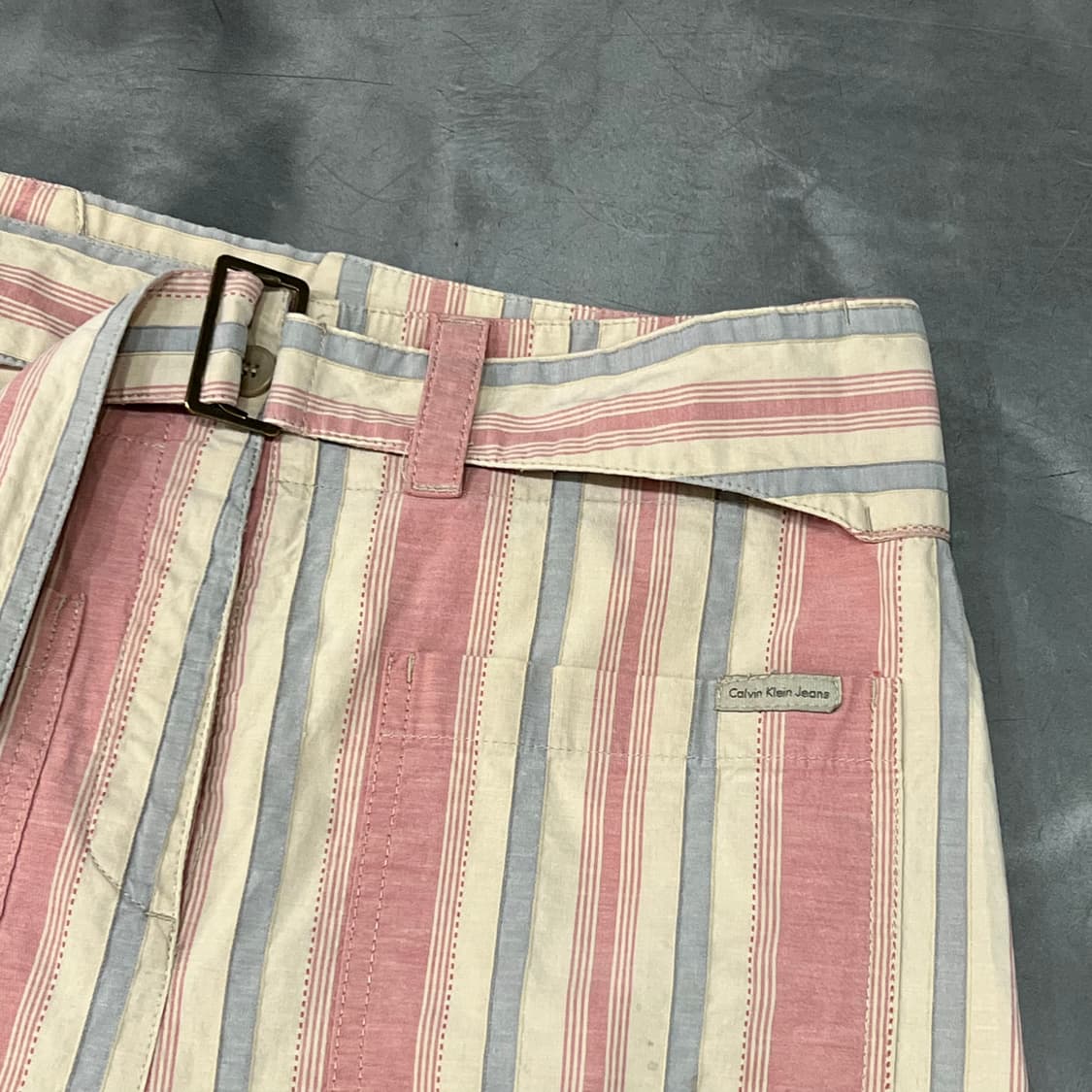  캘빈클라인 진스 스트라이프 미디 스커트 y15959 상품이미지4