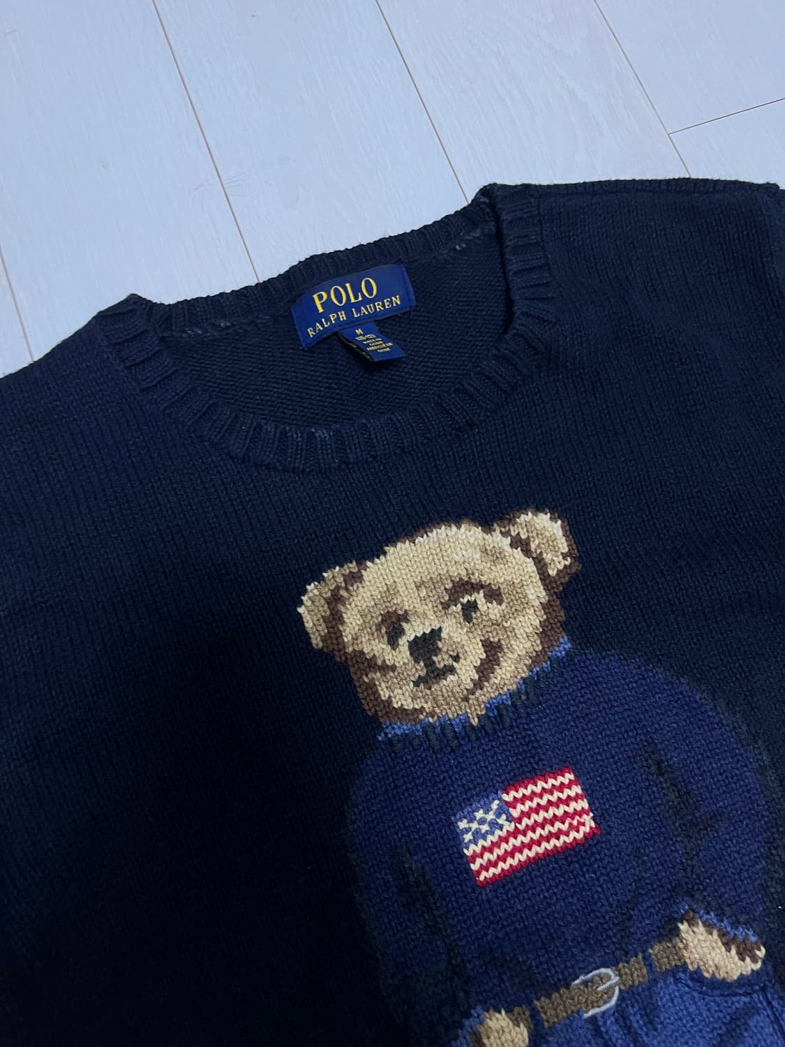 폴로 랄프로렌 베어 니트 M 네이비 상품이미지2