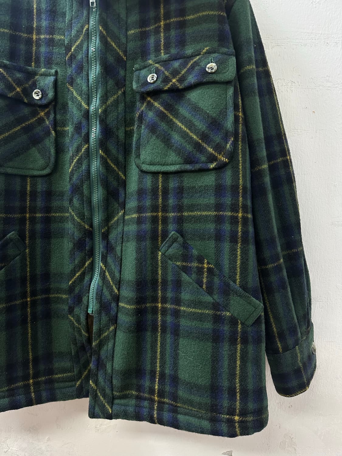 빈티지 Catalina Martin 쉐르파 타탄 체크 코트 자켓 상품이미지3