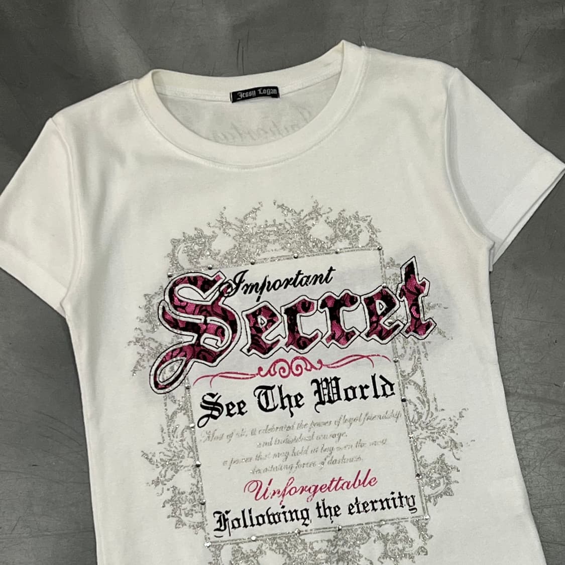  펑크 큐빅 레터링 반팔티 y16233 상품이미지3