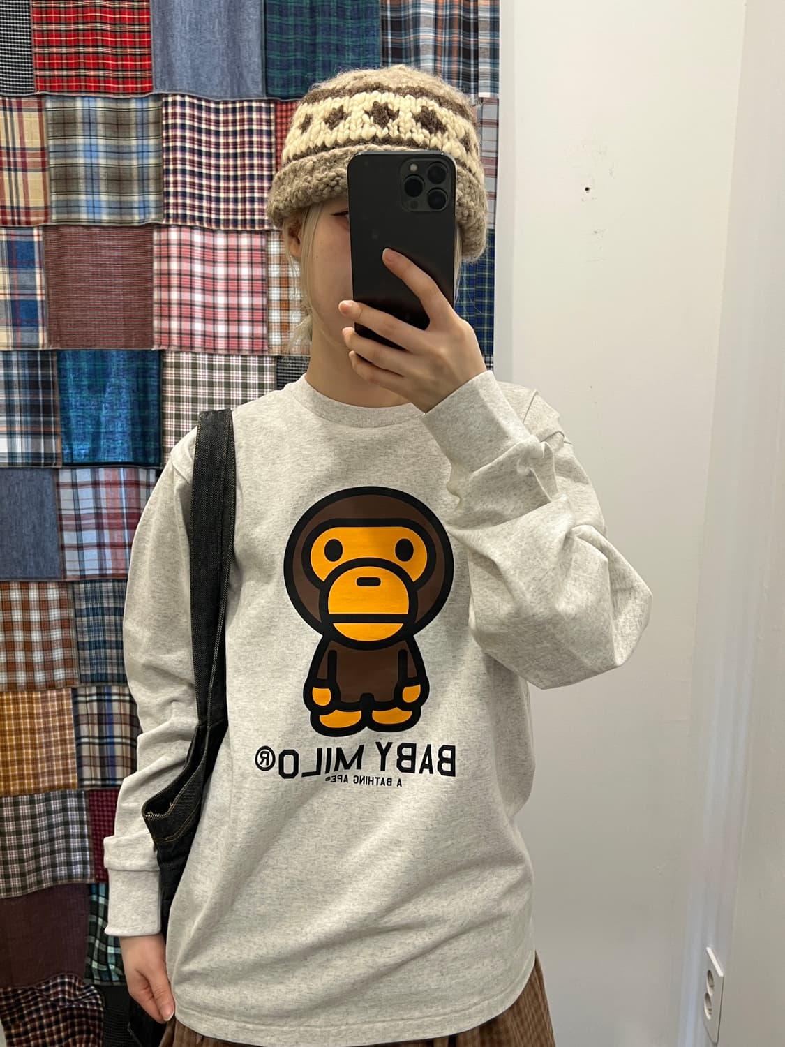 베이프 마일로 멜란지 롱슬리브 상품이미지2