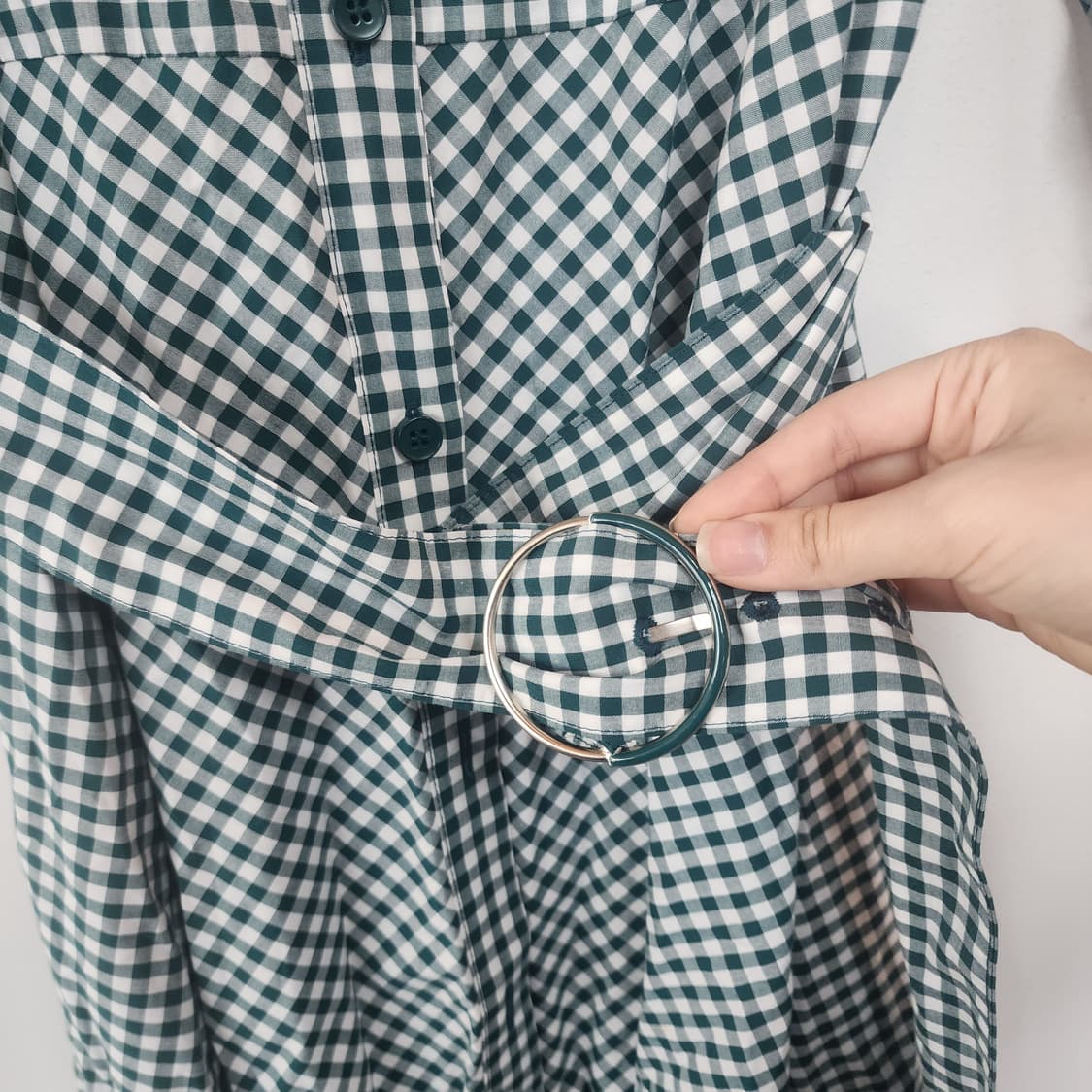 쥬크 체크 셔츠 원피스 상품이미지4