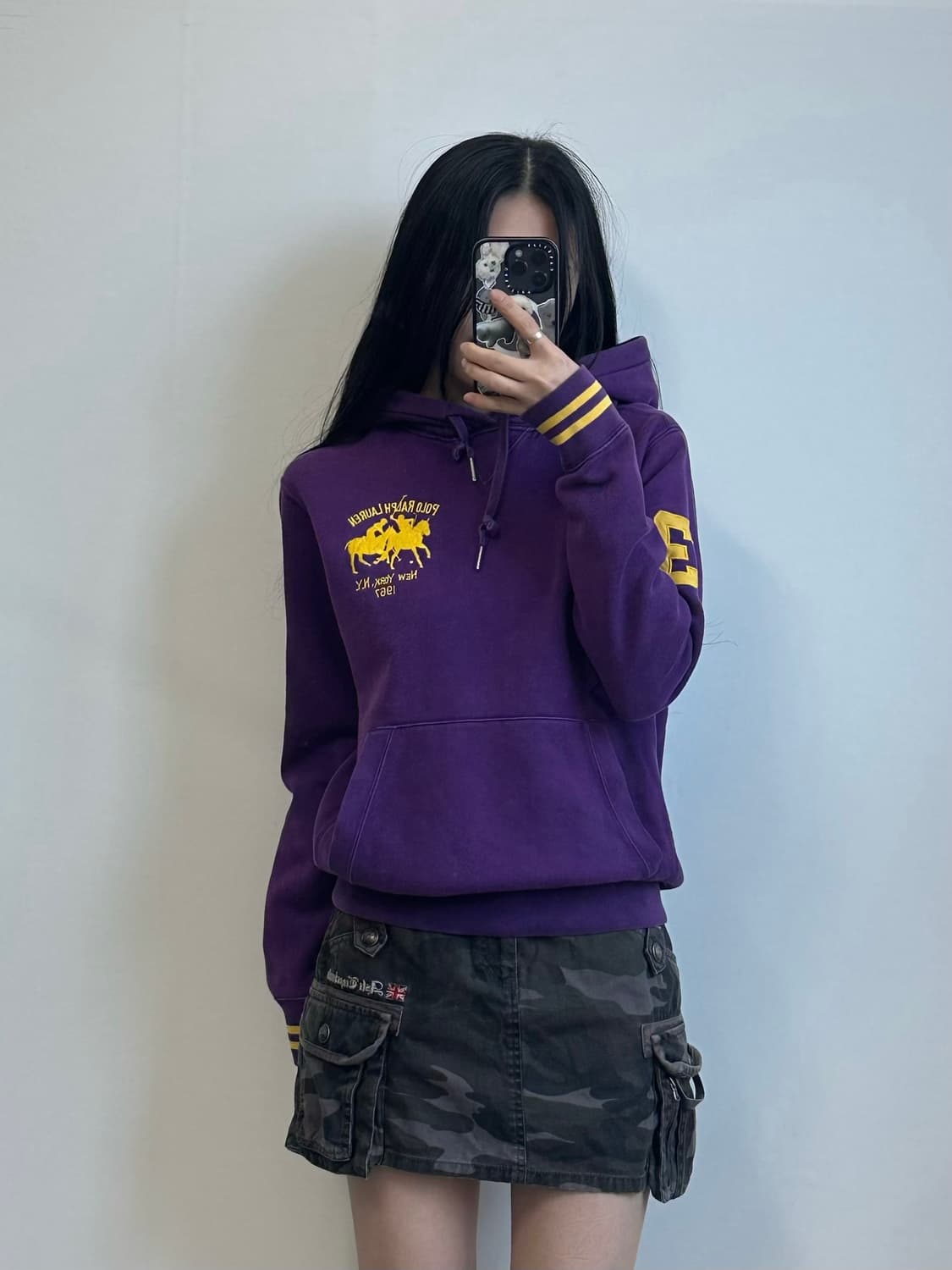 폴로 랄프로렌 빅포니 네이비 써멀 후드티 상품이미지1