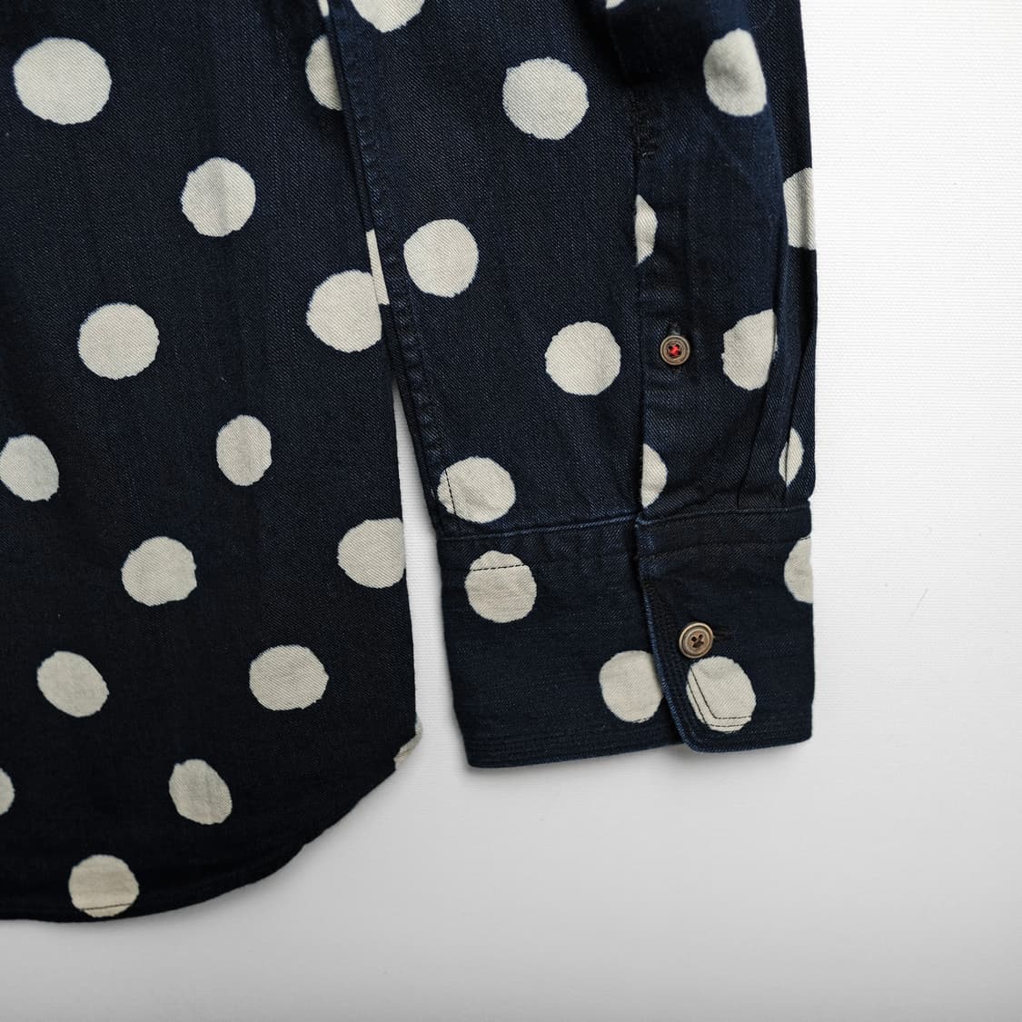 45rpm 도트 인디고 셔츠 3사이즈 (추천 55-66) 상품이미지6