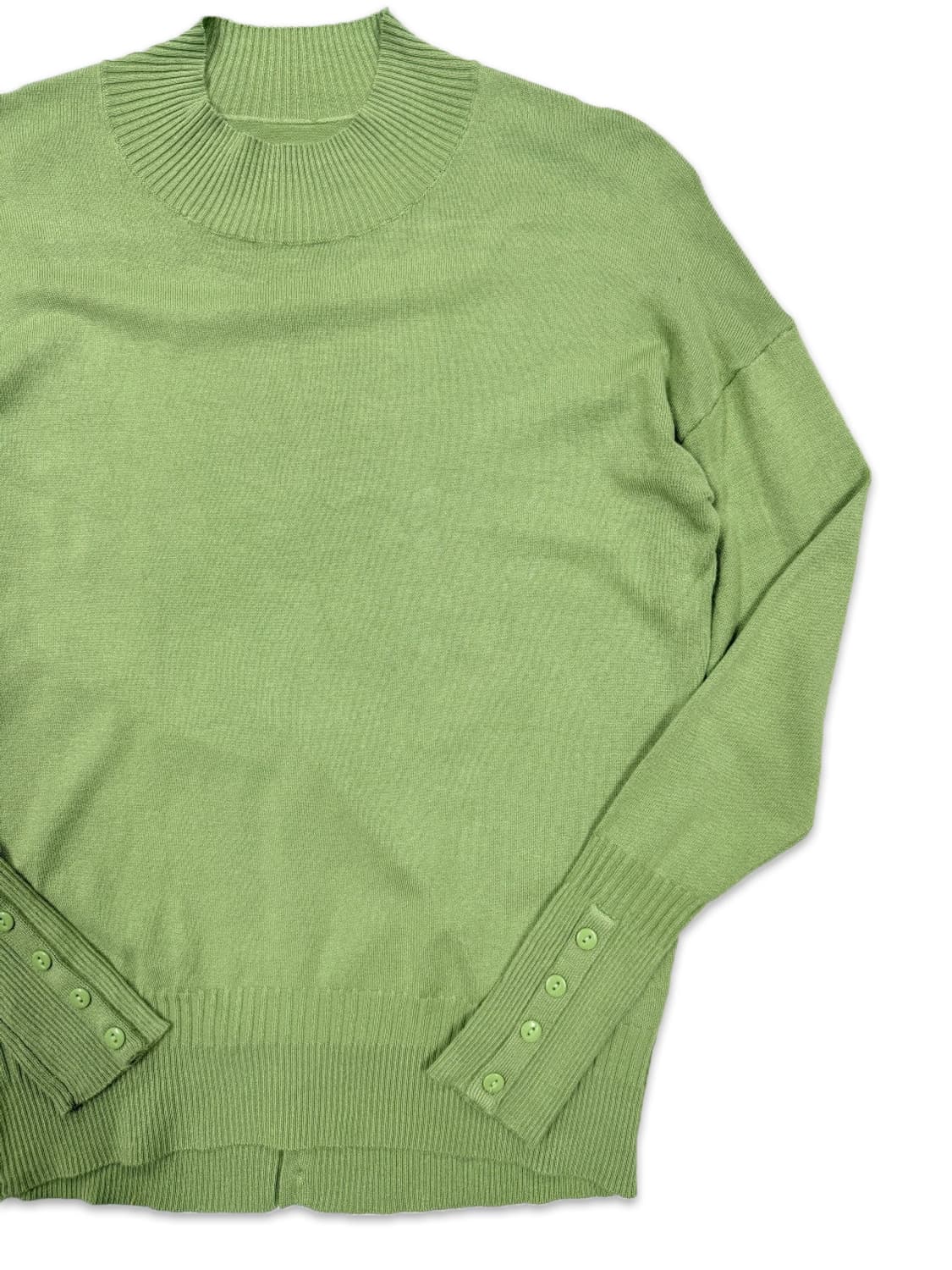 빈티지 Doclasse 파스텔 그린 단추 디테일 니트 상품이미지3