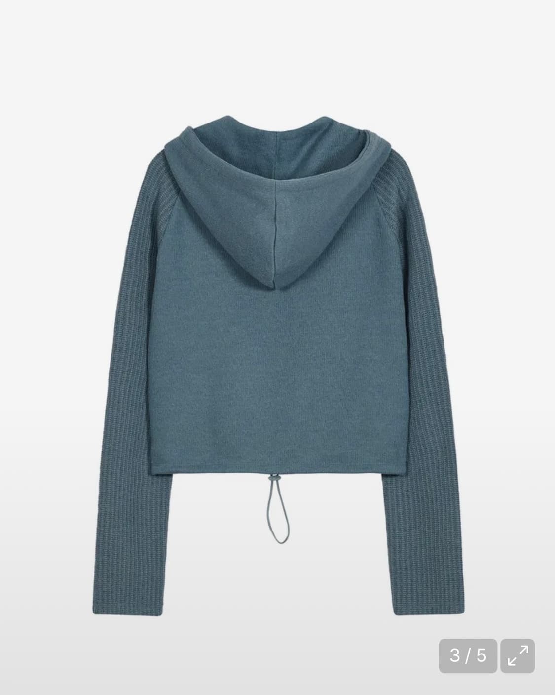 Knitted Side Slit Hoodie (스카이블루) 상품이미지2