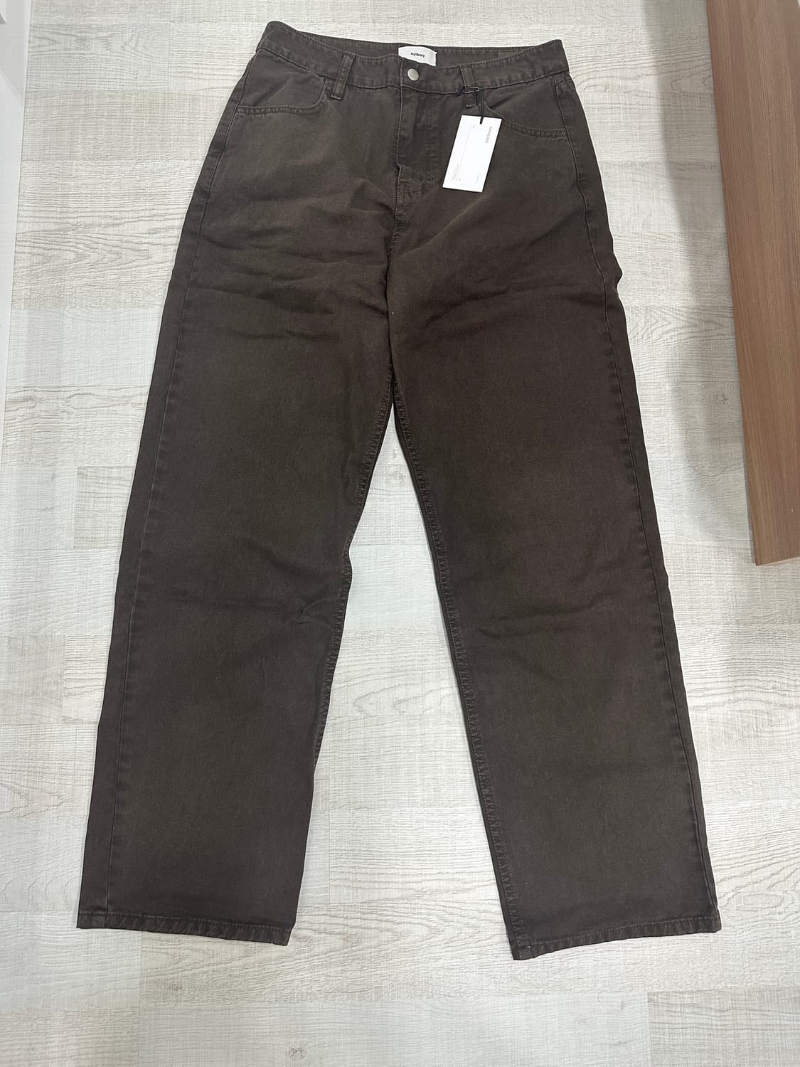 mylibrary 104 Garment Dyed Pants 브라운 색상  상품이미지1