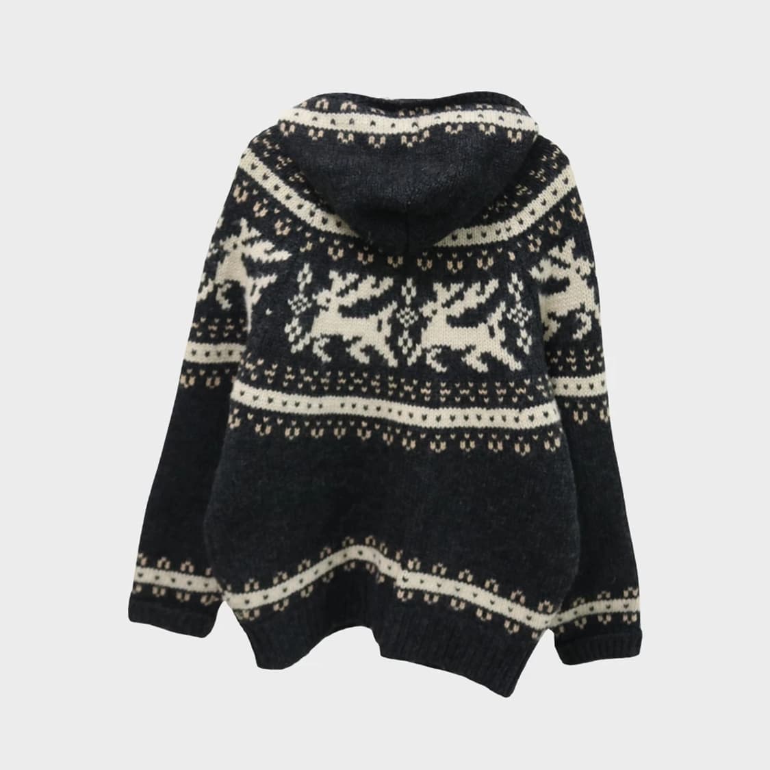 COLLINS 노르딕 후드 울 니트 집업 61766 상품이미지2