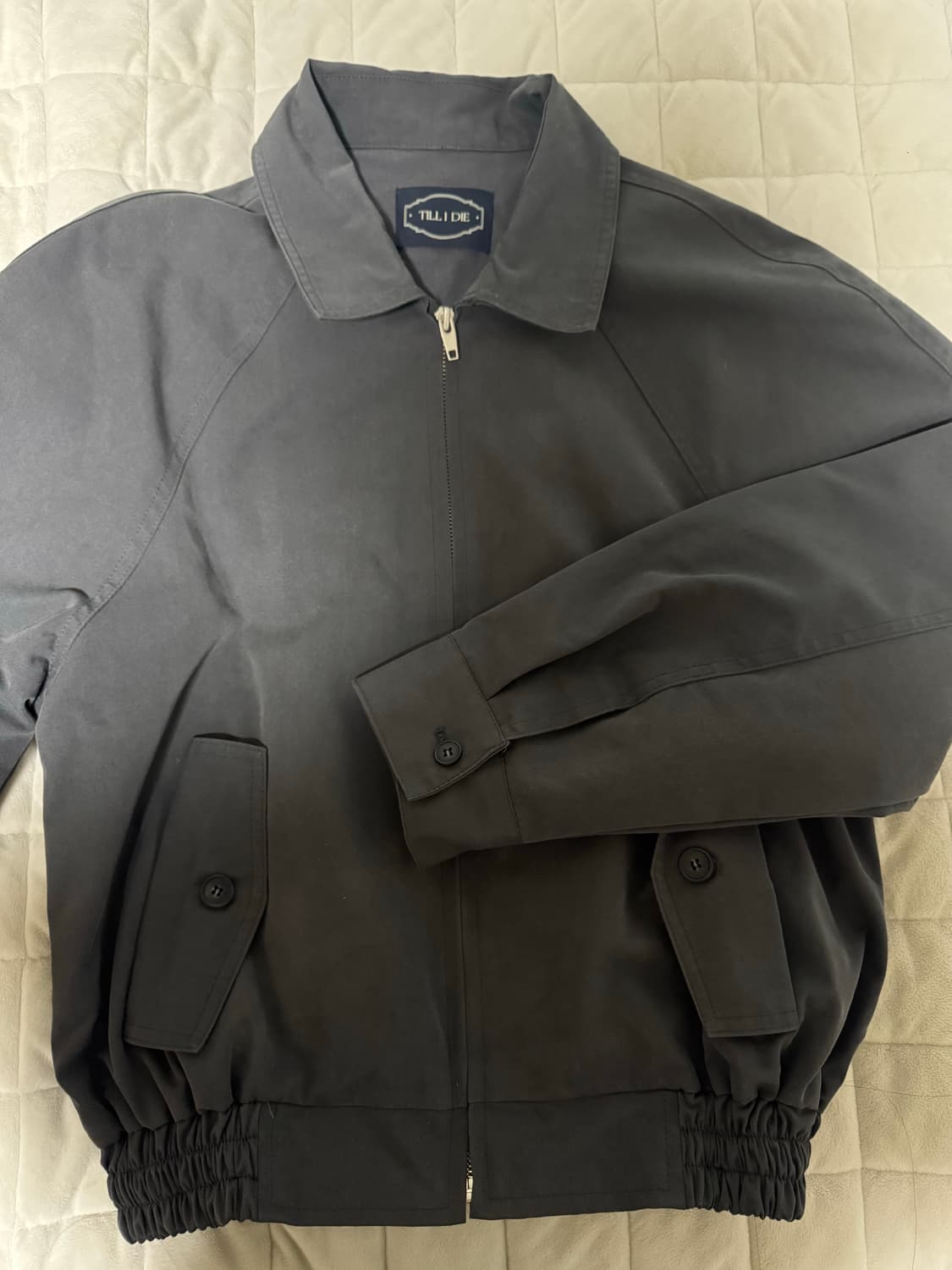 틸아이다이 블루종 자켓(차콜) 상품이미지1