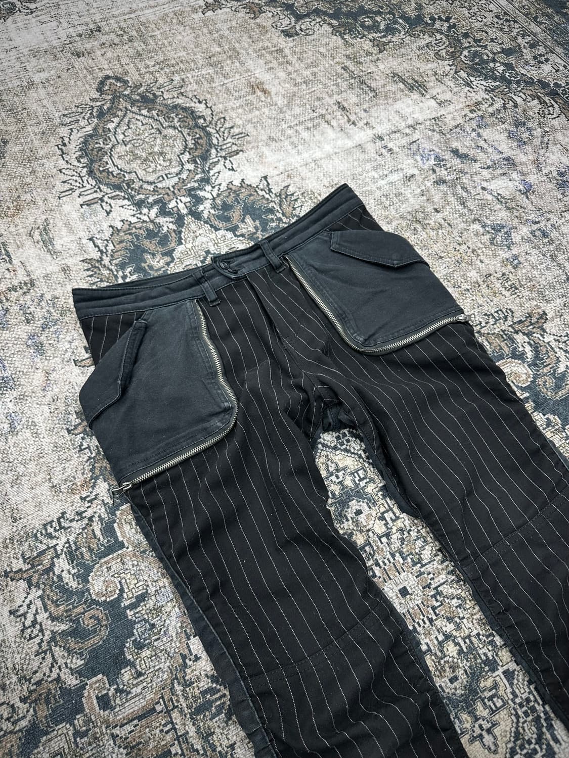 stripe shirring detail pants 상품이미지2
