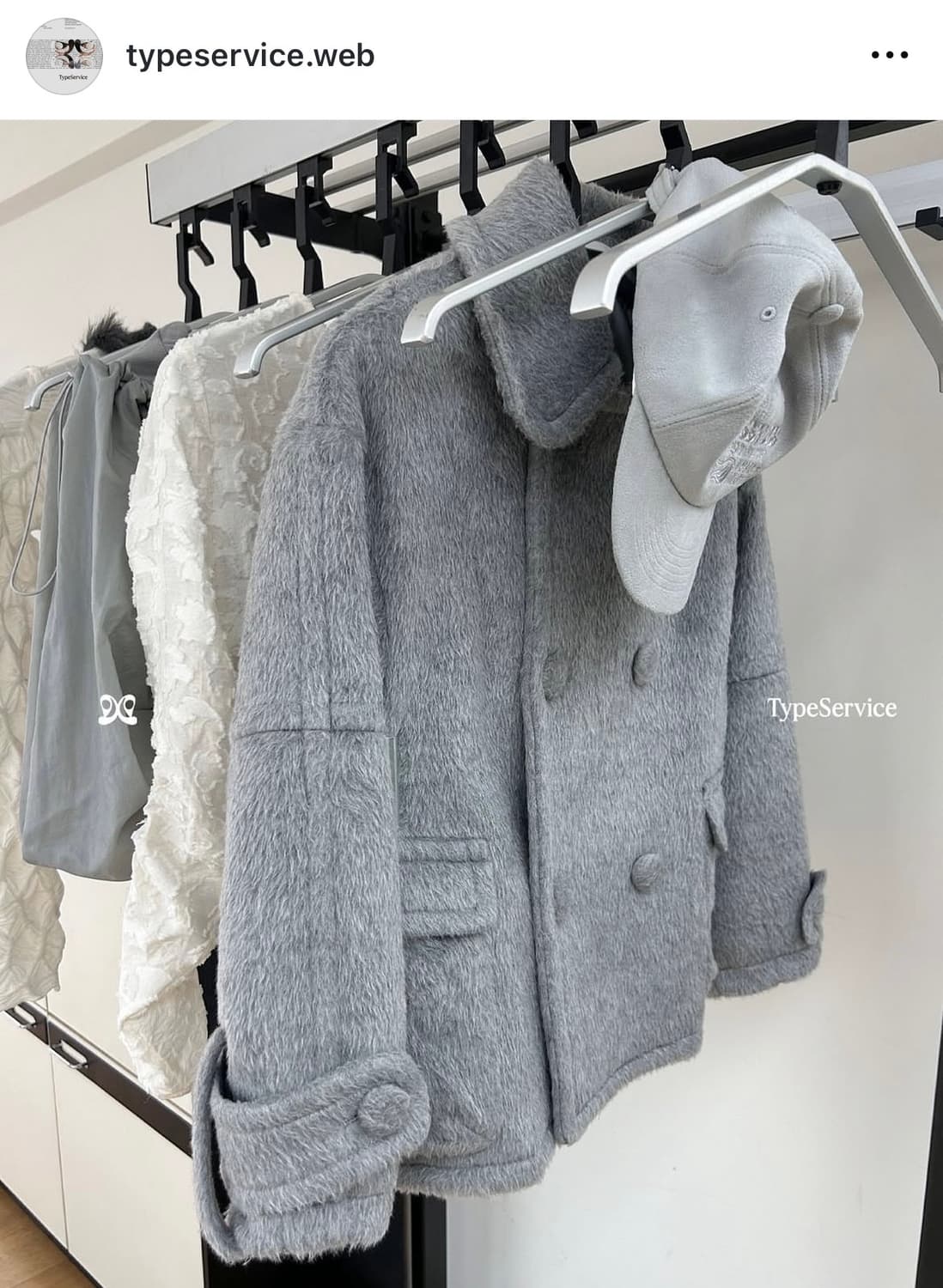 타입서비스웹 하프 코트 네이비 상품이미지1