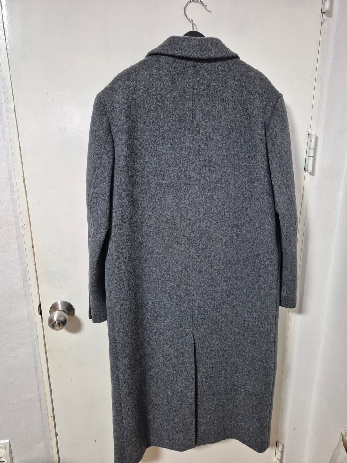 25FW 으음키임 울 캐시미어 카라 배색 롱코트 상품이미지6