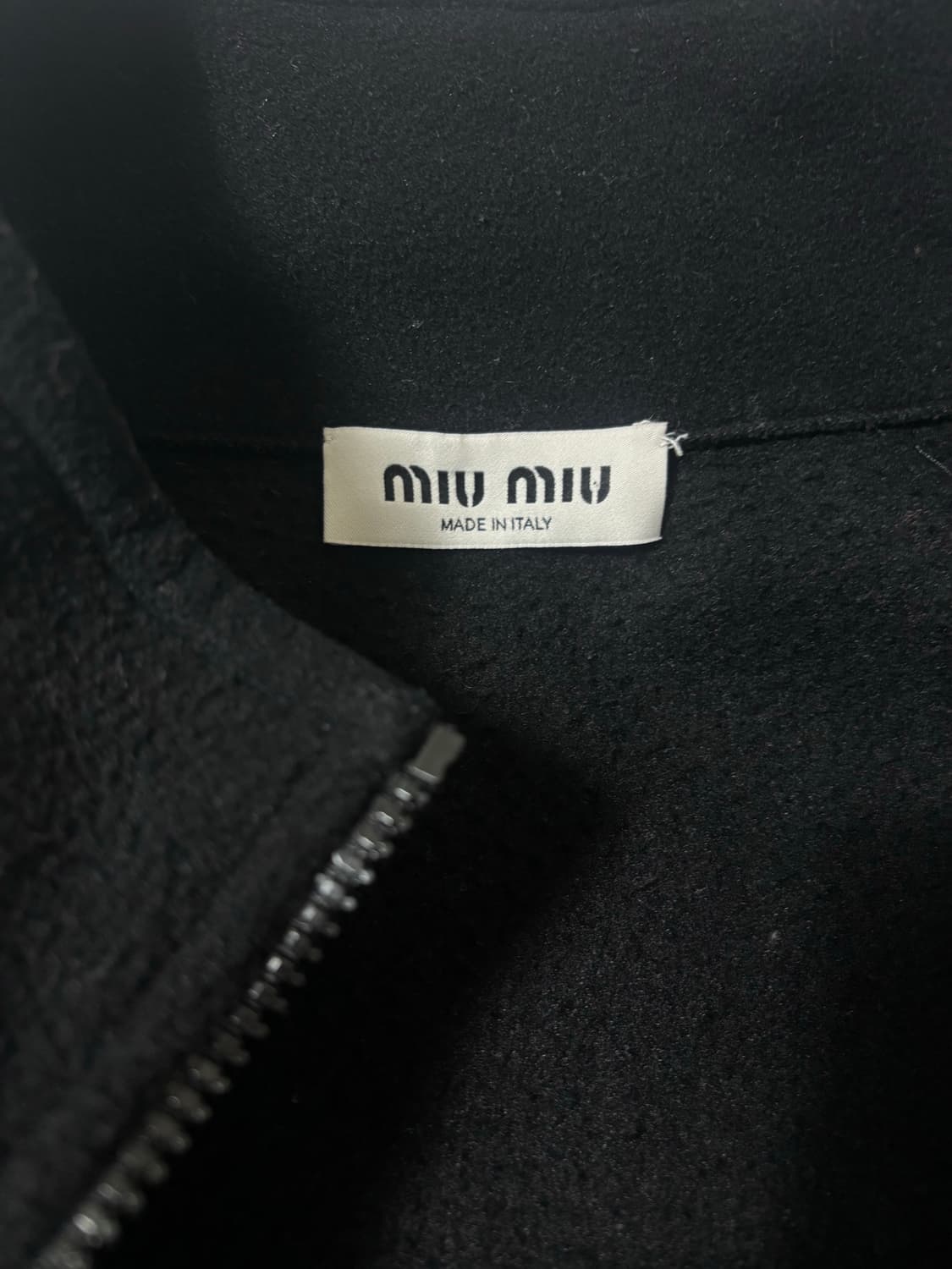 Miumiu 미우미우 하프 플리스 집업 네이비 S (정품) 상품이미지9