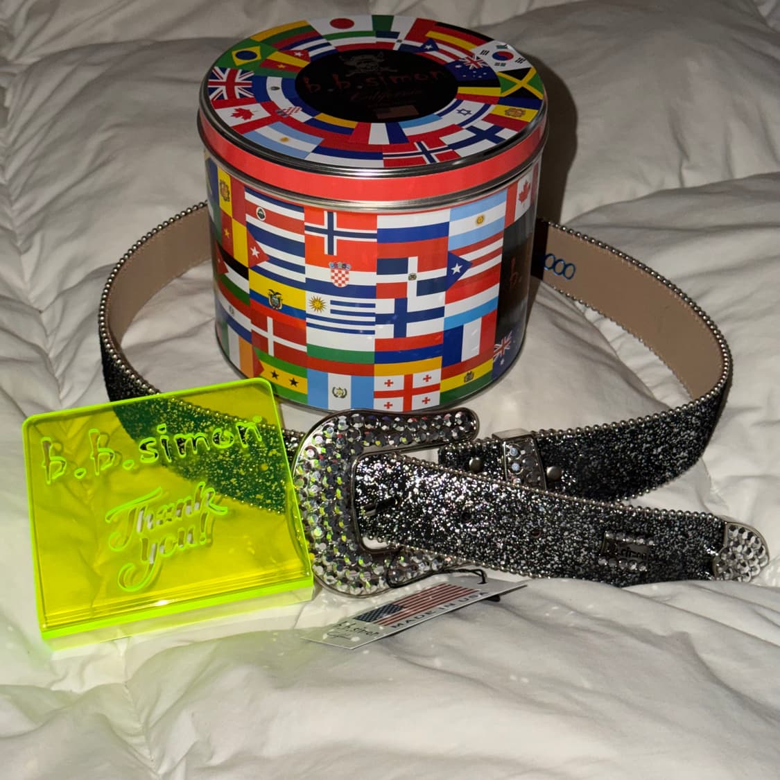 (32) b.b.simon 비비시몬 크롬 실버 갤럭시 벨트 블랙 상품이미지1