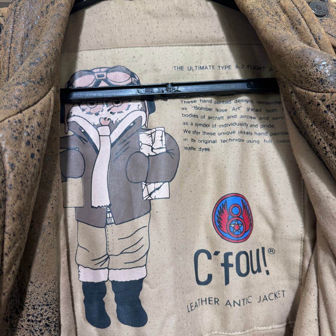 90s 쉐비뇽 플라이트 가죽 자켓 상품이미지4