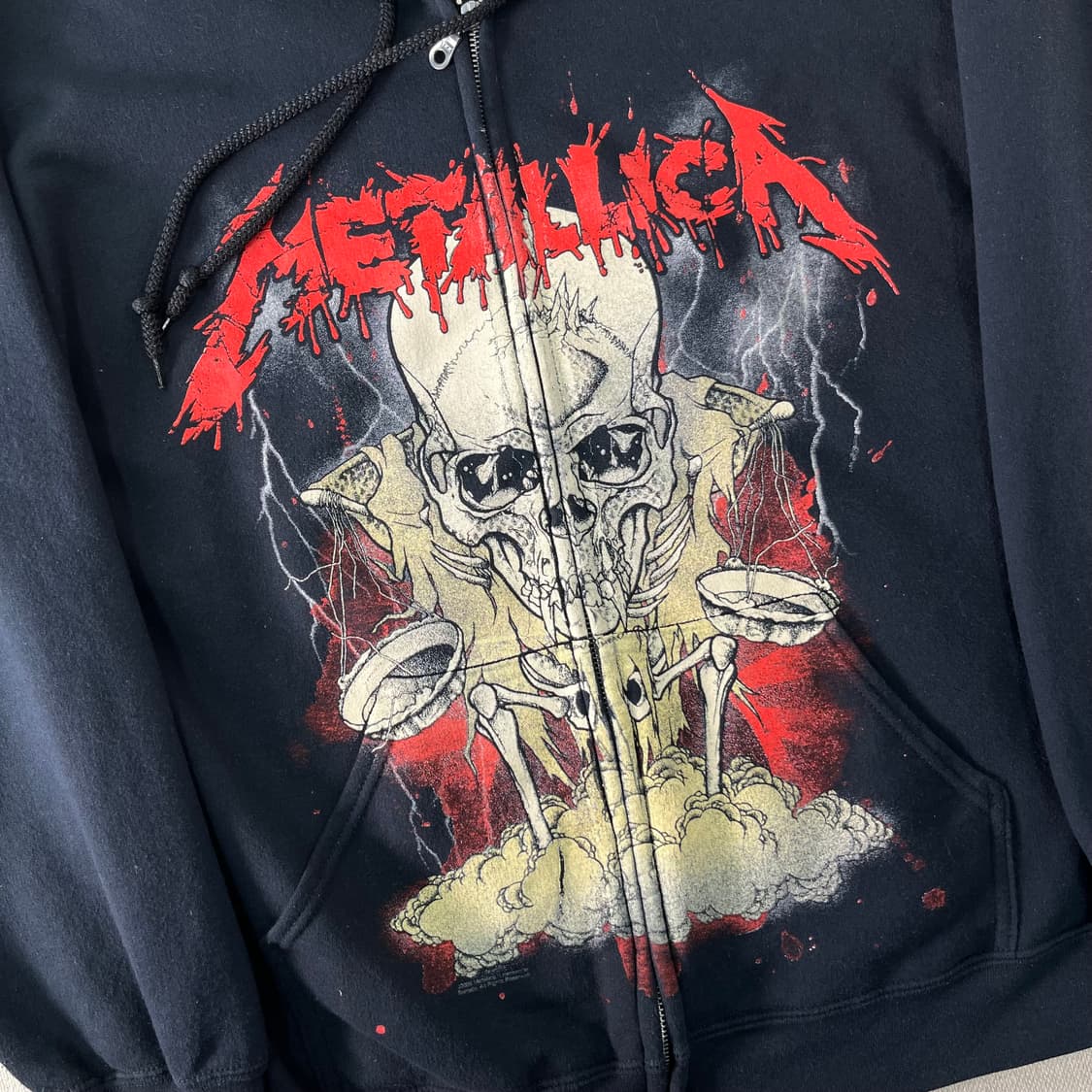 100 길단 메탈리카 2005 빈티지 블랙 후드집업 상품이미지2