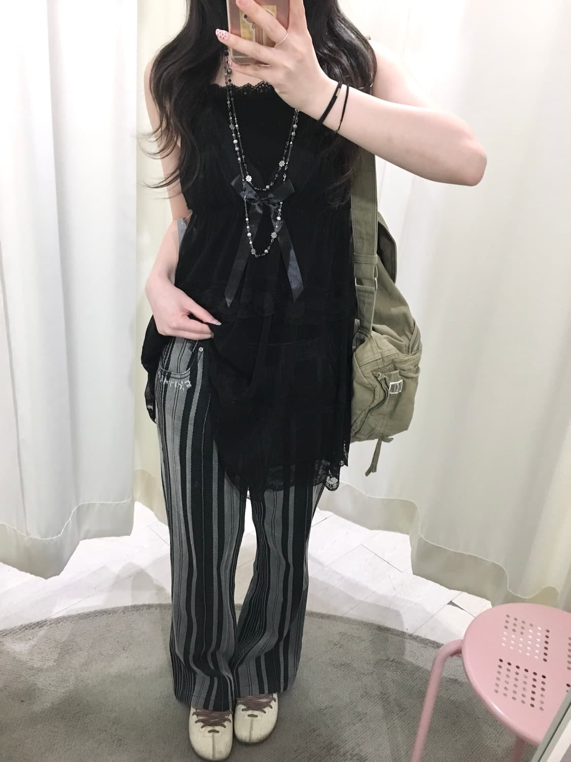 stripe y2k pants 상품이미지3