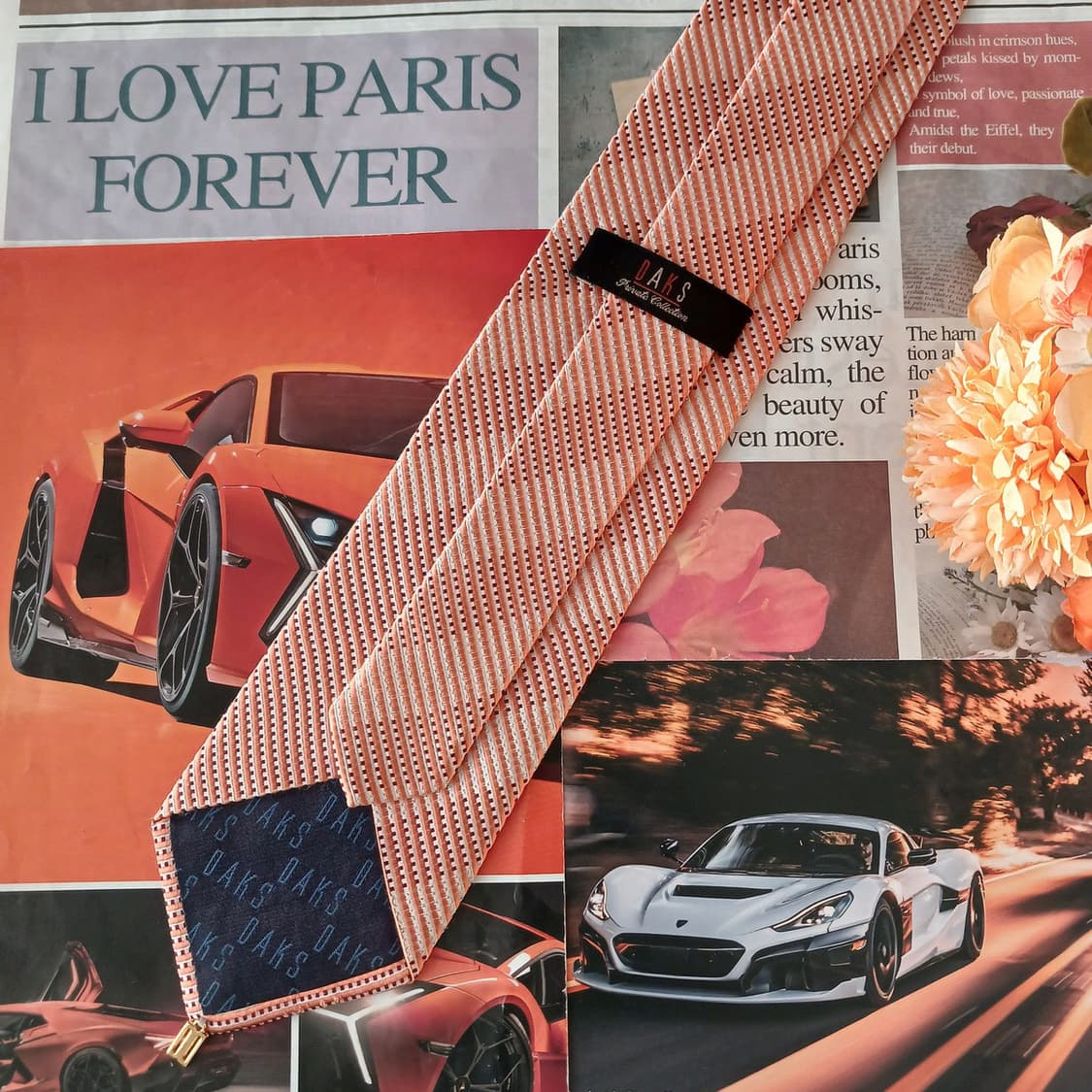 닥스 실크 오렌지 스트라이프 넥타이 8.5cm A+등급 A19172
 상품이미지4