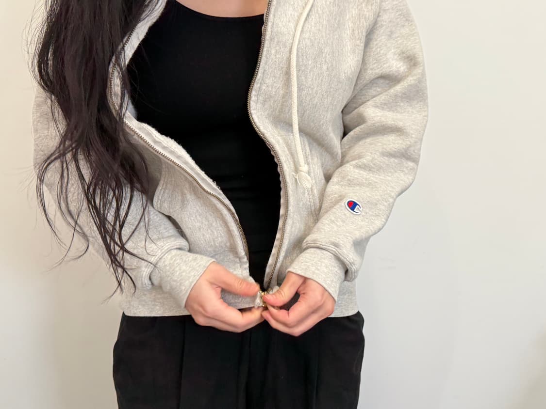 made in USA - 챔피온 리버스 위브 웜업 후드집업 L 여성 상품이미지7
