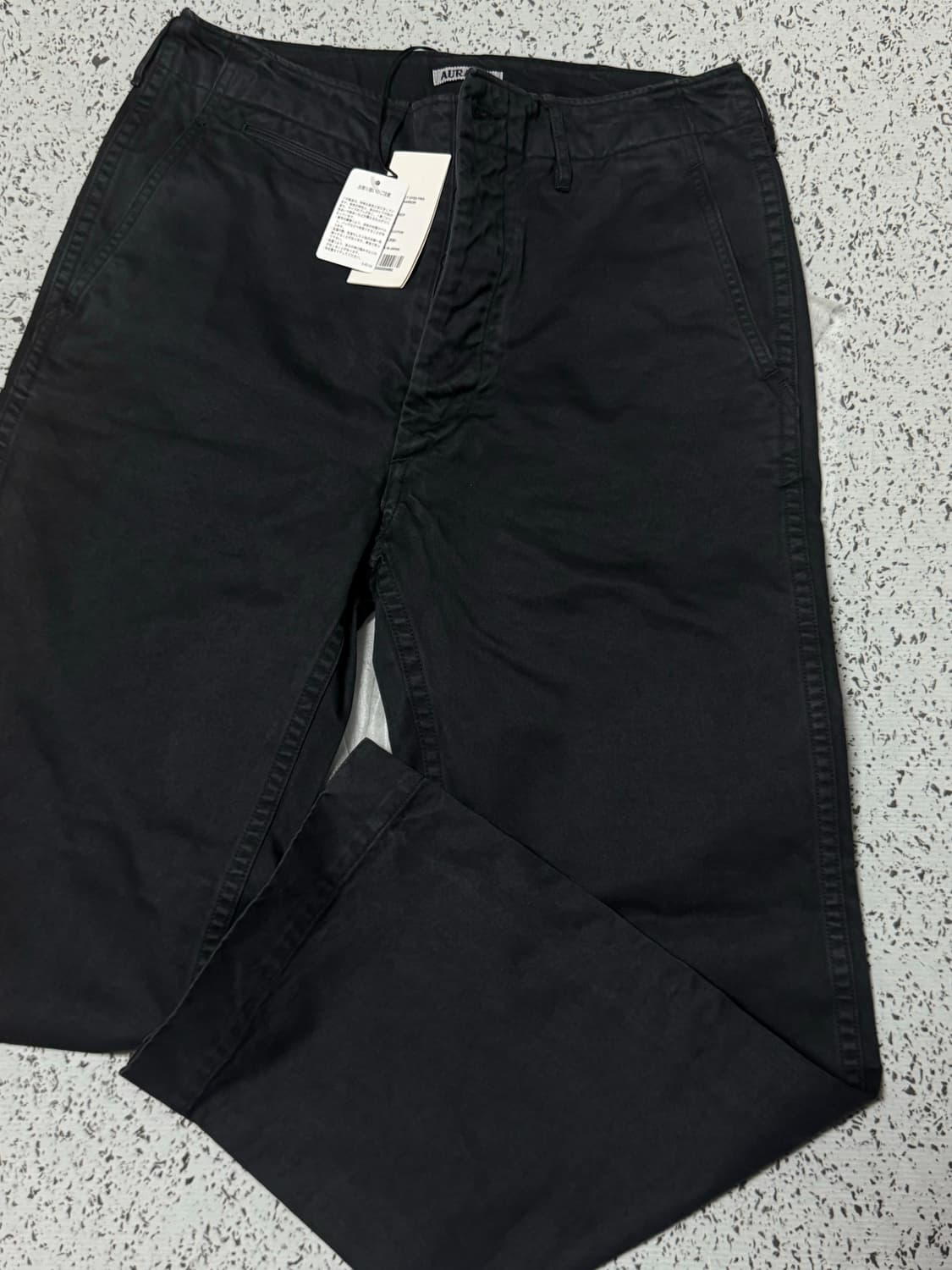 오라리 프로덕트 다이 핀스 치노 내로우 블랙 상품이미지2