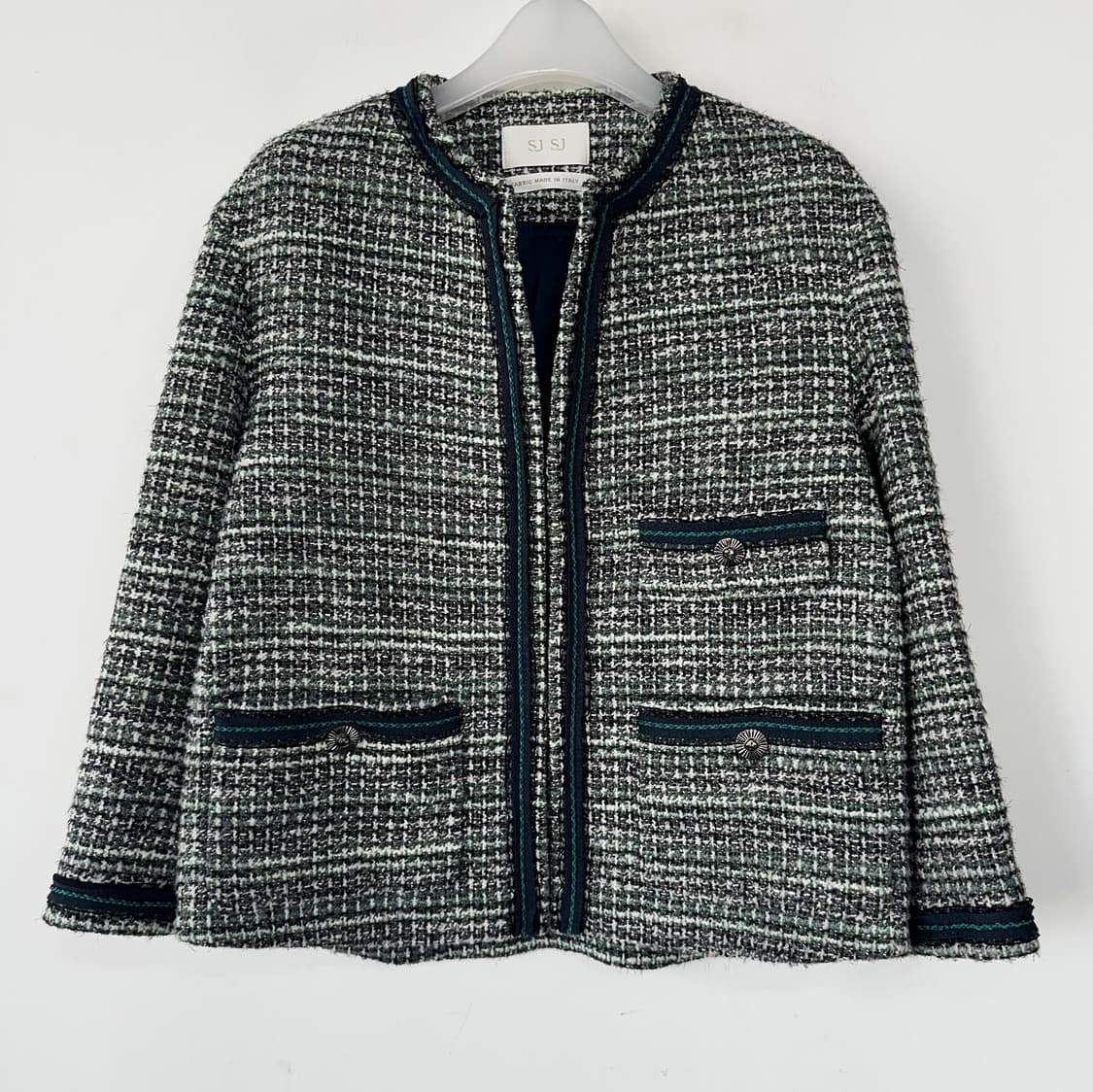 SJSJ 노카라 트위드 자켓 상품이미지1