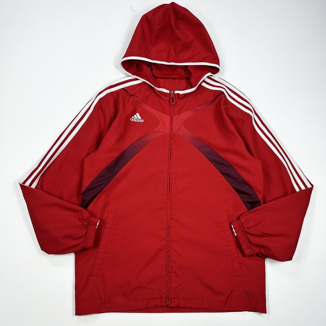 아디다스 오리지널 풀오버 레드 바람막이 자켓 (M) 상품이미지2