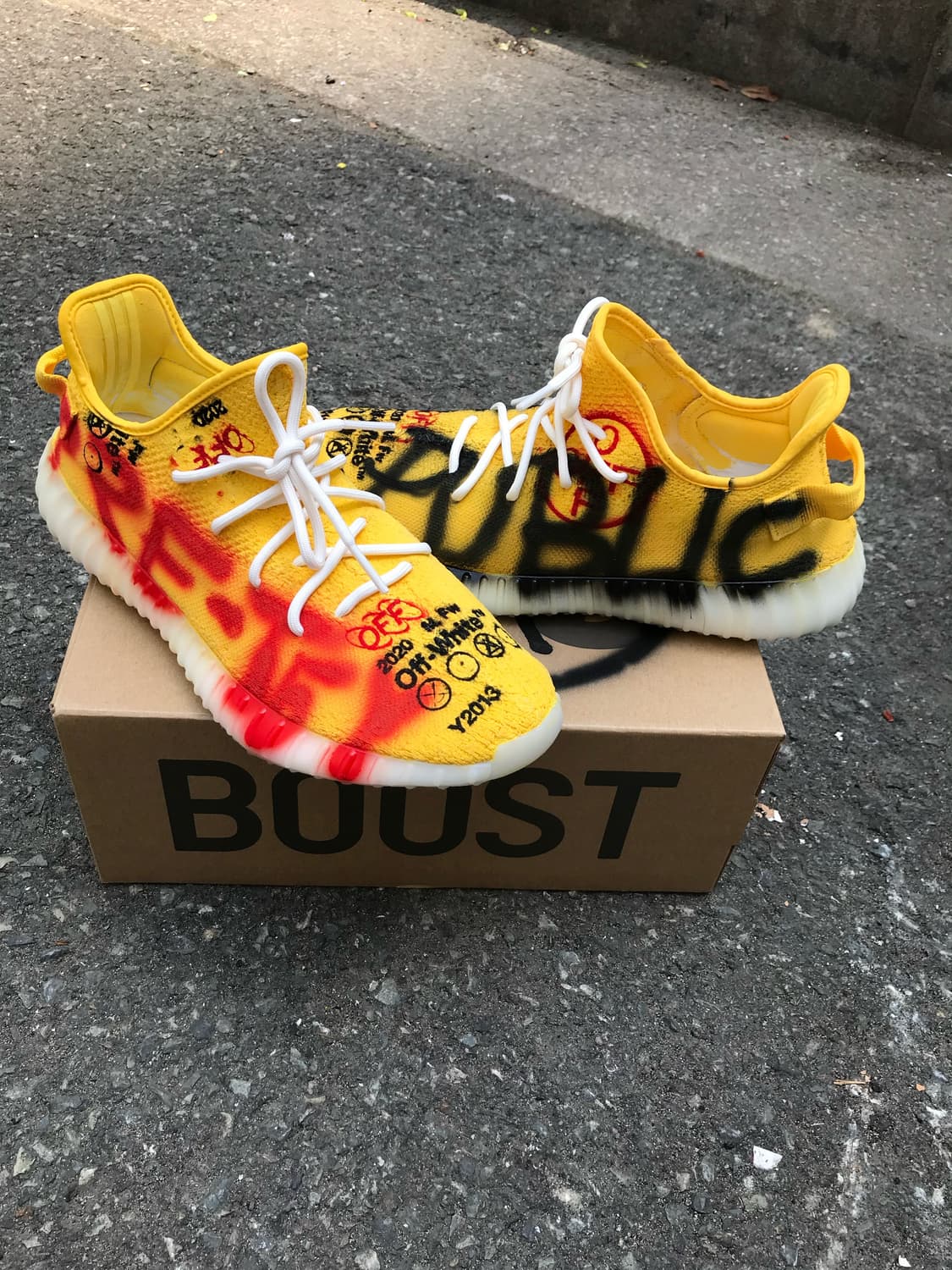 아디다스 이지 부스트 X 오프화이트 커스텀 (290) 상품이미지2