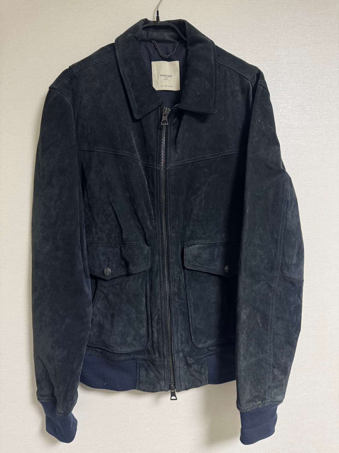 망고 다크네이비 스웨이드(리얼돈피) 투웨이자켓 L(L) 상품이미지1