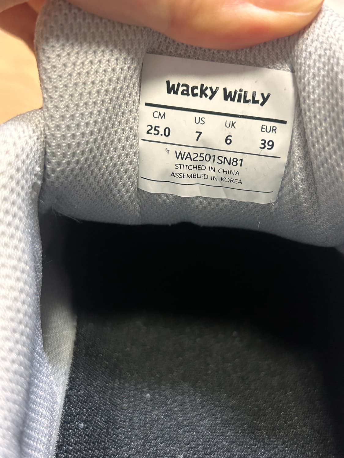 와키윌리 실버 운동화 새제품 상품이미지9