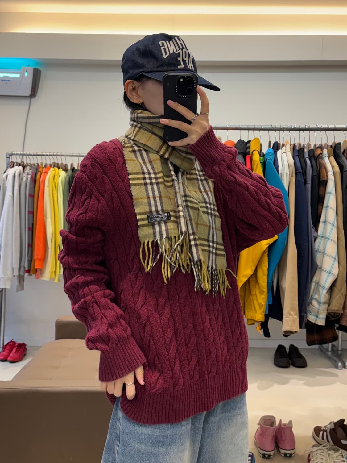 버버리 캐시미어 체크 머플러 상품이미지6